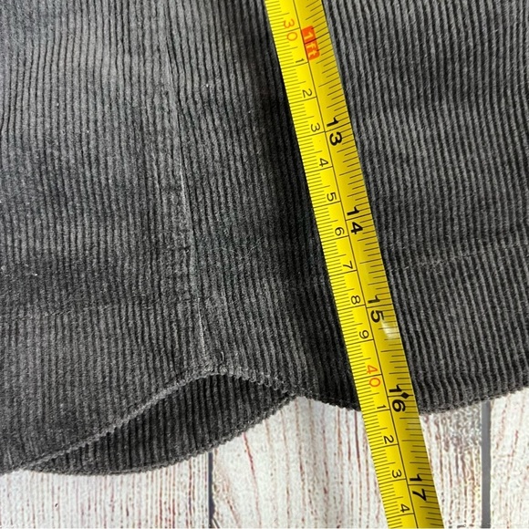 Altar’d State Gray Scalloped Hem Corduroy Skirt Large - Picture 3 of 7